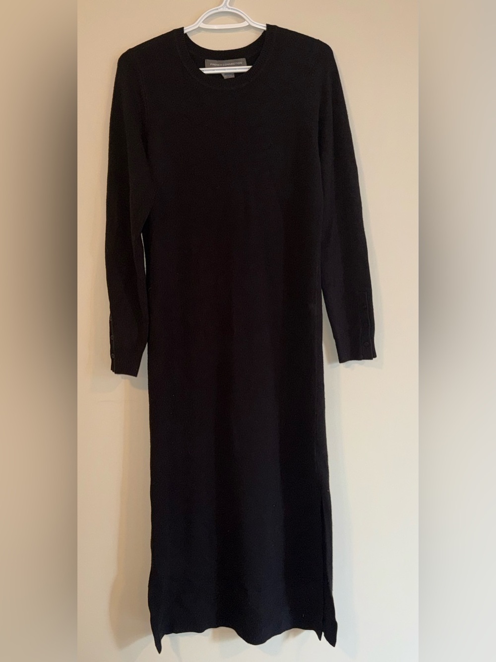 French Connection Black Maxi Knit Dress